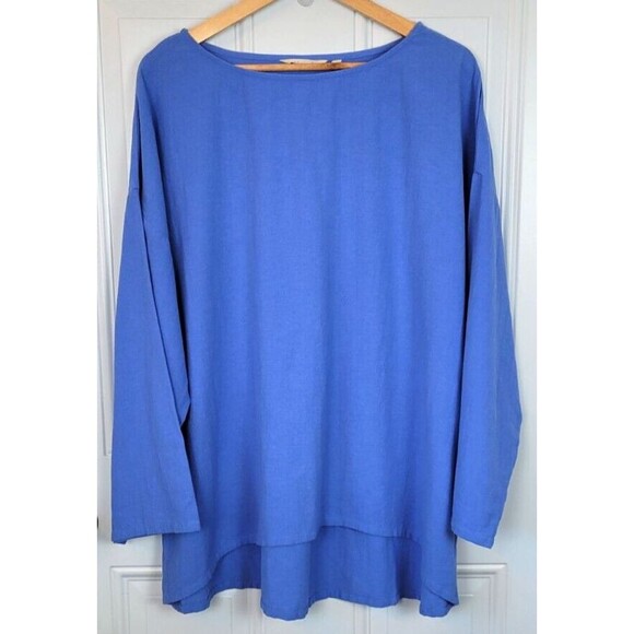 Soft Surroundings Plus Size Popover Top Size 1X 3/4 Length Sleeves Minim… - Picture 1 of 6